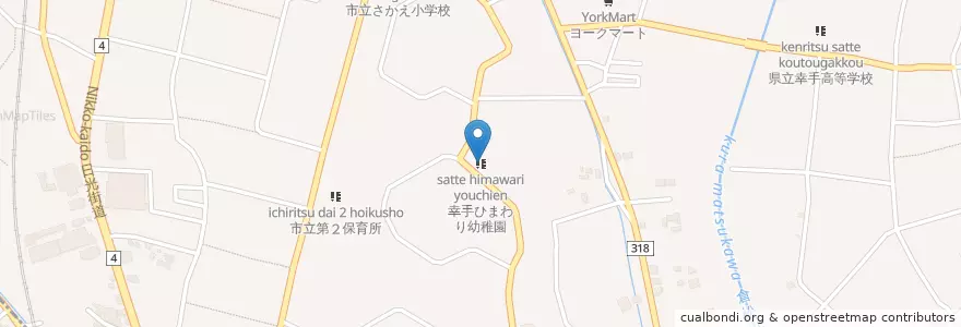 Mapa de ubicacion de 幸手ひまわり幼稚園 en Giappone, Prefettura Di Saitama, 幸手市.