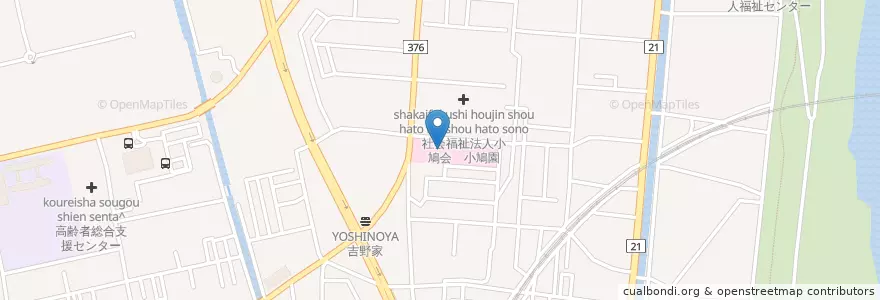 Mapa de ubicacion de 三郷中央総合病院 en 日本, 埼玉県, 三郷市.