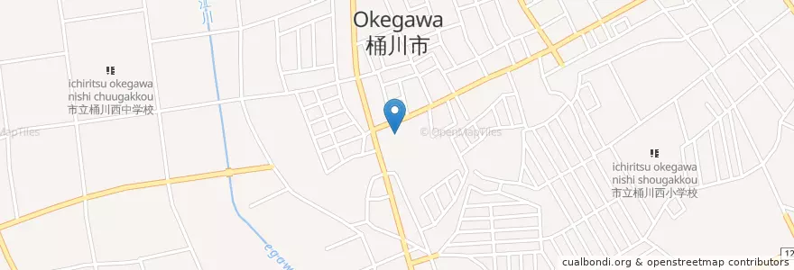 Mapa de ubicacion de 愛宕幼稚園 en 일본, 사이타마현, 桶川市.