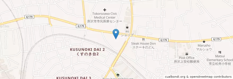 Mapa de ubicacion de 所沢社会保険事務所 en Japón, Prefectura De Saitama, 所沢市.