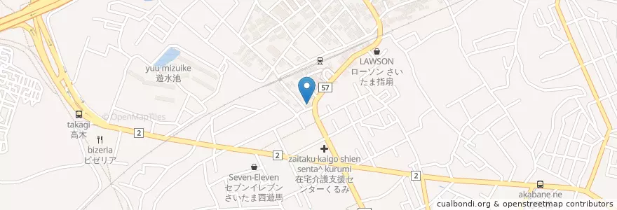 Mapa de ubicacion de 指扇駅前郵便局 en Jepun, 埼玉県, さいたま市, 西区.