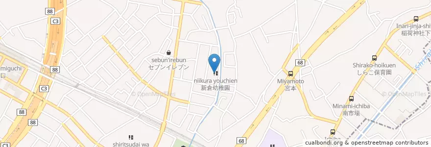 Mapa de ubicacion de 新倉幼稚園 en 日本, 埼玉県, 和光市.