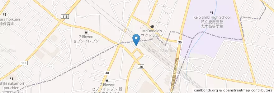 Mapa de ubicacion de 新座警察署志木駅南口交番 en Giappone, Prefettura Di Saitama, 新座市.