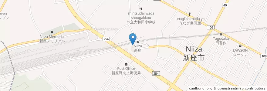 Mapa de ubicacion de 新座警察署新座駅前交番 en Giappone, Prefettura Di Saitama, 新座市.