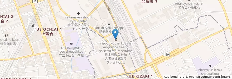 Mapa de ubicacion de 日本郵政公社加入者福祉施設統括センター北関東加入者福祉施設統括センター en Japan, Saitama Prefecture, Saitama, Urawa Ward.
