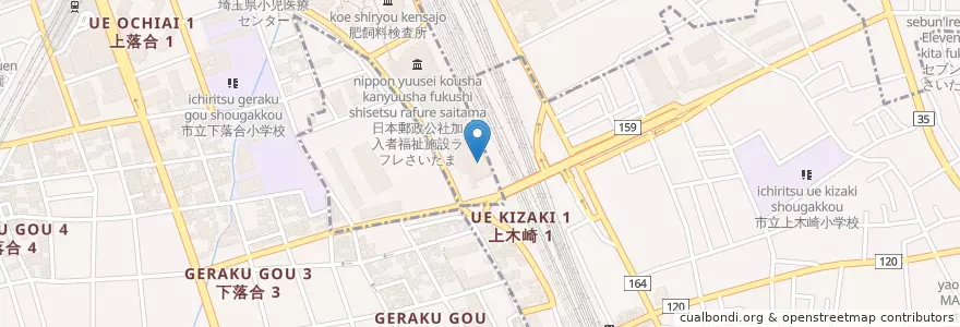 Mapa de ubicacion de 日本郵政公社福利厚生センター首都圏福利厚生センター en Giappone, Prefettura Di Saitama, さいたま市, 浦和区.