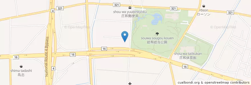 Mapa de ubicacion de 春日部市庄和消防署 en 일본, 사이타마현, 春日部市.