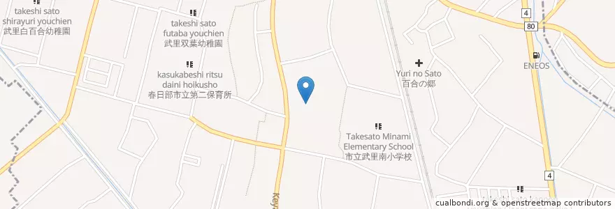 Mapa de ubicacion de 春日部武里団地内郵便局 en 日本, 埼玉県, 春日部市.