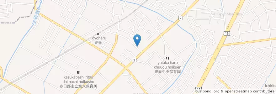 Mapa de ubicacion de 春日部豊春郵便局 en Japonya, 埼玉県, 春日部市.