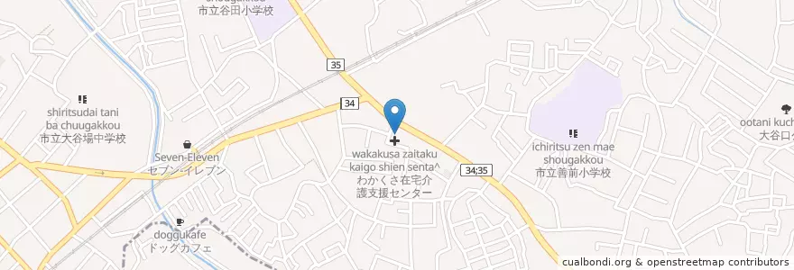 Mapa de ubicacion de 有隣会わかくさ病院 en 日本, 埼玉県, さいたま市, 南区.