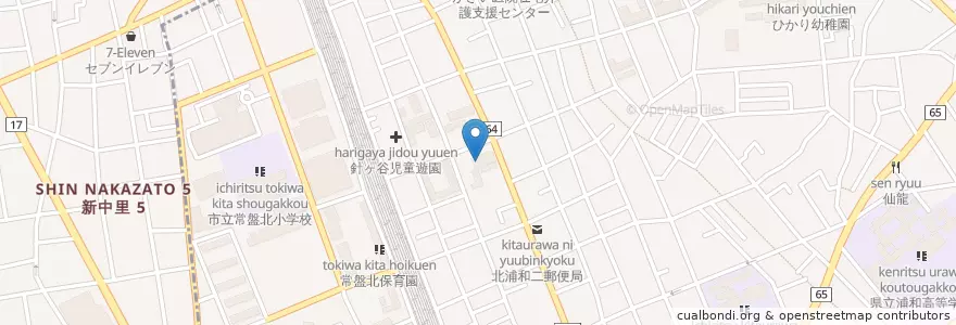 Mapa de ubicacion de 望星会望星病院 en اليابان, 埼玉県, さいたま市, 浦和区.