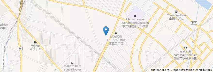 Mapa de ubicacion de 朝霞市北朝霞保育園 en 日本, 埼玉県, 朝霞市.