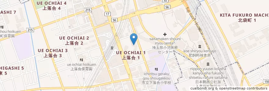 Mapa de ubicacion de 東京成徳短期大学附属第二幼稚園 en Jepun, 埼玉県, さいたま市, 中央区.