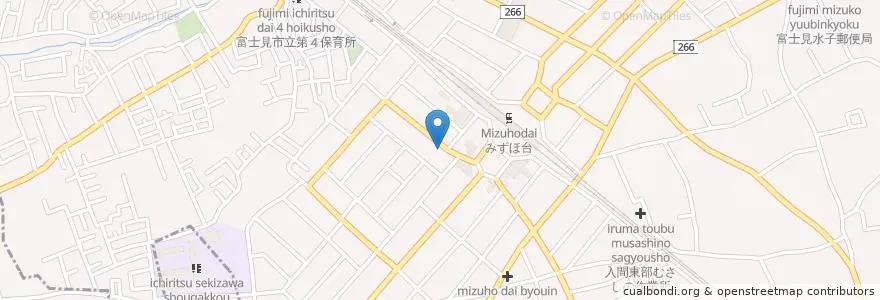 Mapa de ubicacion de 東入間警察署みずほ台交番 en Giappone, Prefettura Di Saitama, 富士見市.