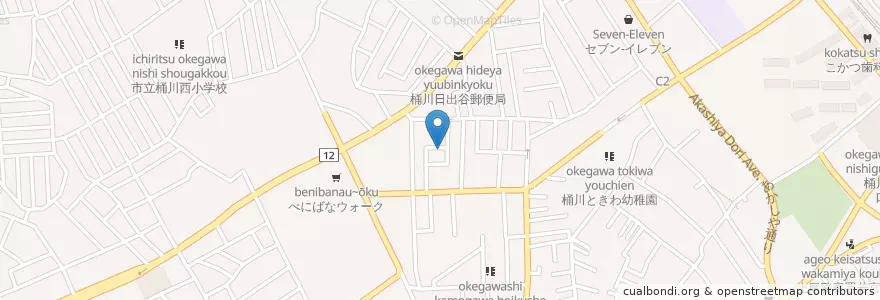 Mapa de ubicacion de 桶川パンダ幼稚園(休園中) en Japão, 埼玉県, 桶川市.