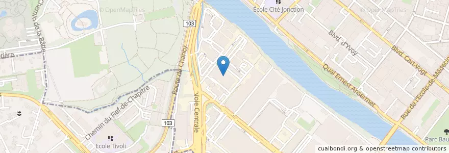 Mapa de ubicacion de Nouvel Hotel de Police (NHP) en Schweiz/Suisse/Svizzera/Svizra, Genève, Genève, Genève.