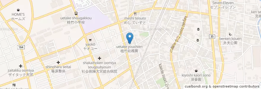 Mapa de ubicacion de 植竹幼稚園 en 日本, 埼玉県, さいたま市, 北区.