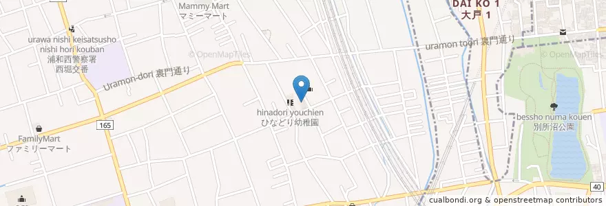 Mapa de ubicacion de 浦和ひなどり保育園 en Giappone, Prefettura Di Saitama, さいたま市, 桜区.