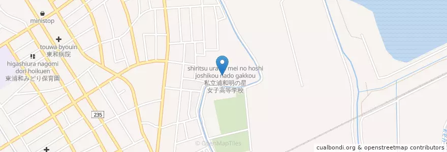 Mapa de ubicacion de 浦和明の星幼稚園 en Japan, Präfektur Saitama, Saitama, 緑区.