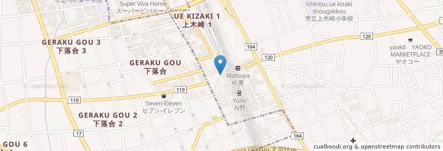Mapa de ubicacion de 浦和西警察署与野駅前交番 en اليابان, 埼玉県, さいたま市, 浦和区.