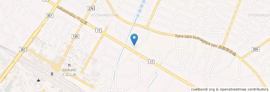Mapa de ubicacion de 熊谷消防署玉井分署 en Japan, Saitama Prefecture, Kumagaya.