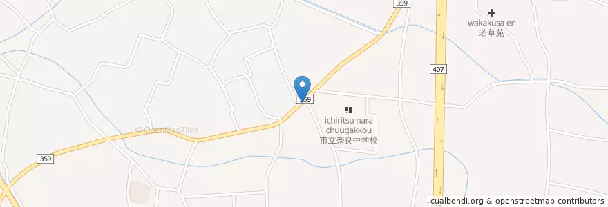 Mapa de ubicacion de 熊谷警察署奈良駐在所 en 일본, 사이타마현, 熊谷市.