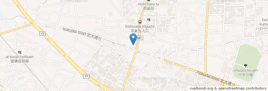 Mapa de ubicacion de 熊谷警察署熊谷中央交番 en Japan, Saitama Prefecture, Kumagaya.