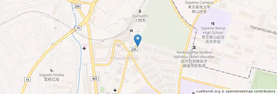 Mapa de ubicacion de 狭山警察署入間市駅前交番 en Giappone, Prefettura Di Saitama, 入間市.