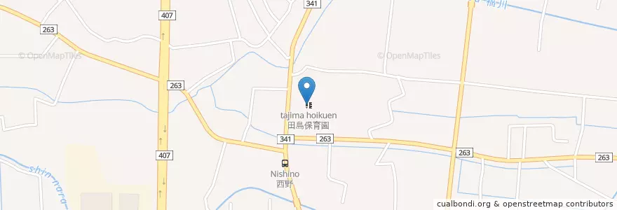 Mapa de ubicacion de 田島保育園 en Japan, 埼玉県, 熊谷市.
