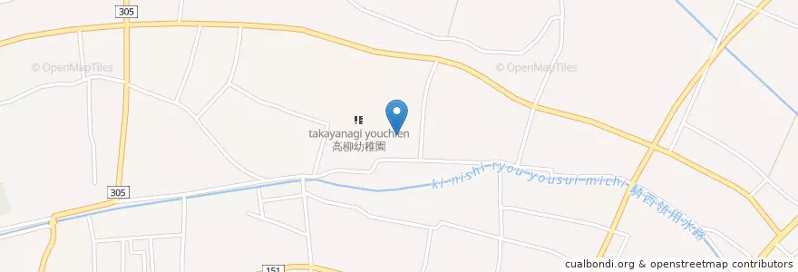 Mapa de ubicacion de 加須市立高柳小学校 en Japon, Préfecture De Saitama, Kazo.