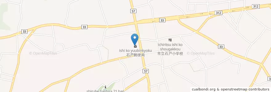 Mapa de ubicacion de 石戸郵便局 en Japão, 埼玉県, 北本市.
