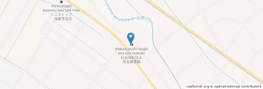 Mapa de ubicacion de 社会福祉法人寺谷保育園 en 日本, 埼玉县, 鴻巣市.