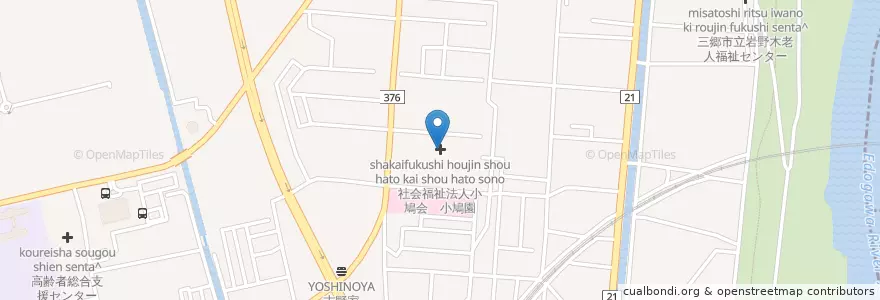 Mapa de ubicacion de 社会福祉法人小鳩会　小鳩園 en 日本, 埼玉県, 三郷市.
