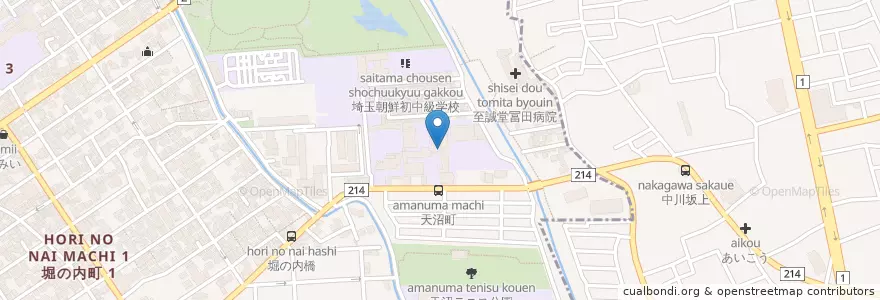 Mapa de ubicacion de 私立大宮開成高等学校 en Jepun, 埼玉県, さいたま市, 大宮区.