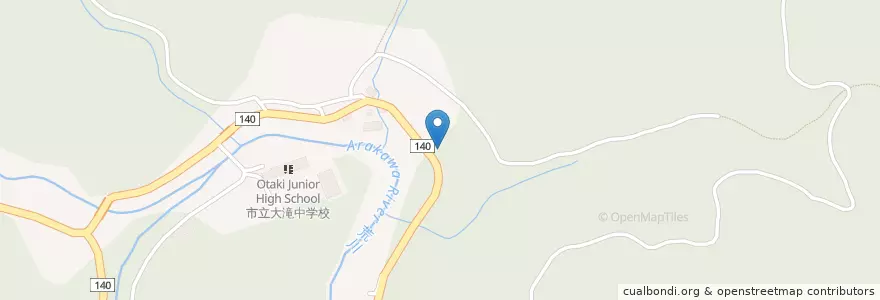 Mapa de ubicacion de 秩父警察署大滝駐在所 en 日本, 埼玉県, 秩父市.