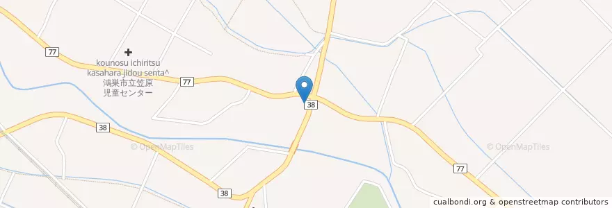 Mapa de ubicacion de 笠原郵便局 en 日本, 埼玉県, 鴻巣市.