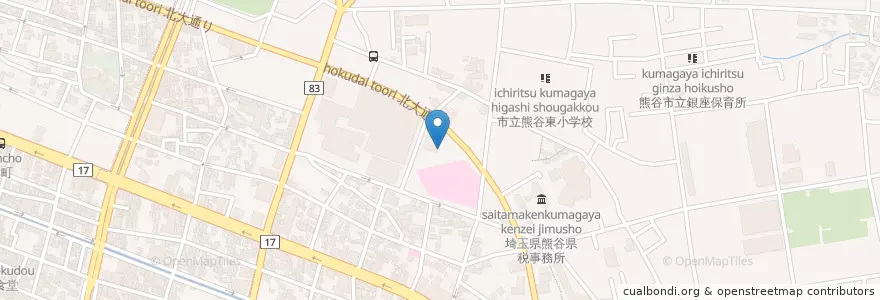 Mapa de ubicacion de 藤和会藤間病院 en Japon, Préfecture De Saitama, 熊谷市.