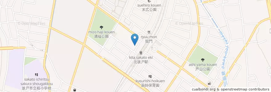 Mapa de ubicacion de 西入間警察署北坂戸駅前交番 en Япония, Сайтама, 坂戸市.