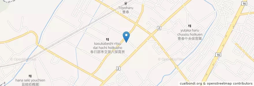 Mapa de ubicacion de 豊春幼稚園 en Japão, 埼玉県, 春日部市.