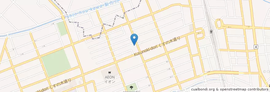 Mapa de ubicacion de 越谷千間台西郵便局 en ژاپن, 埼玉県, 越谷市.