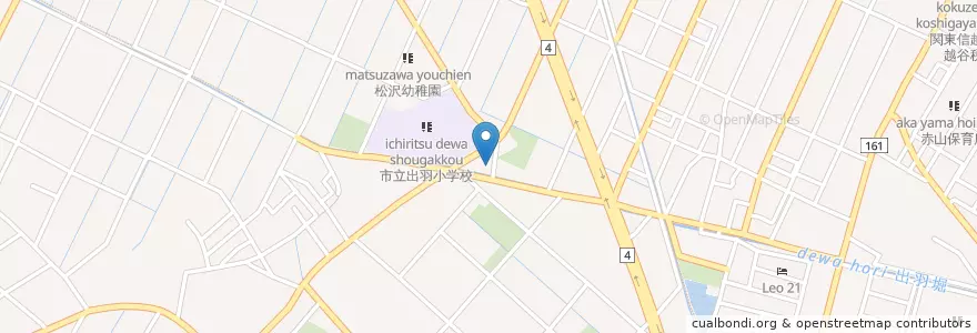 Mapa de ubicacion de 越谷警察署出羽駐在所 en اليابان, 埼玉県, 越谷市.