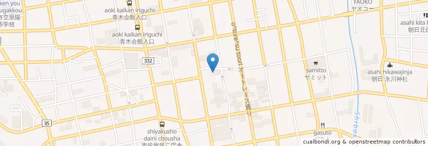Mapa de ubicacion de 関東信越国税局川口税務署 en 日本, 埼玉県, 川口市.