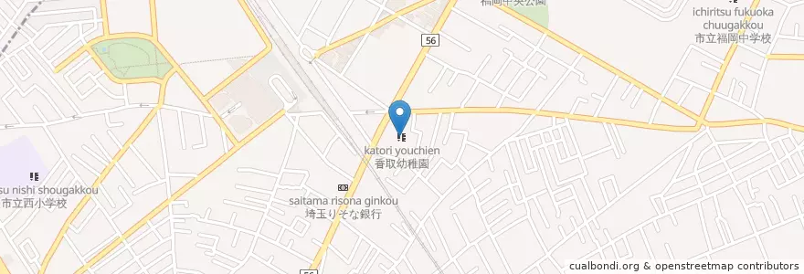 Mapa de ubicacion de 香取幼稚園 en 일본, 사이타마현, ふじみ野市.