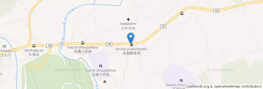 Mapa de ubicacion de 高麗郵便局 en 日本, 埼玉县, 日高市.