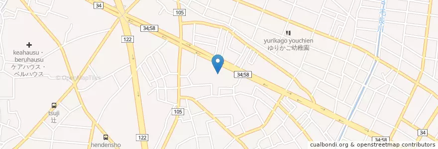 Mapa de ubicacion de 川口市役所鳩ヶ谷支所 en 日本, 埼玉县, 川口市.