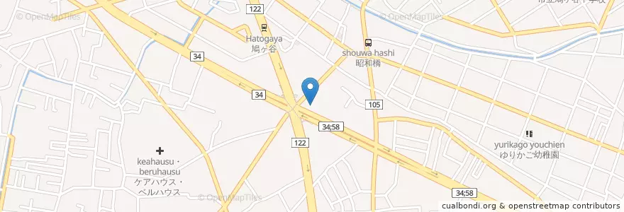 Mapa de ubicacion de 鳩ヶ谷市消防本部 en Japan, Saitama Prefecture, Kawaguchi.