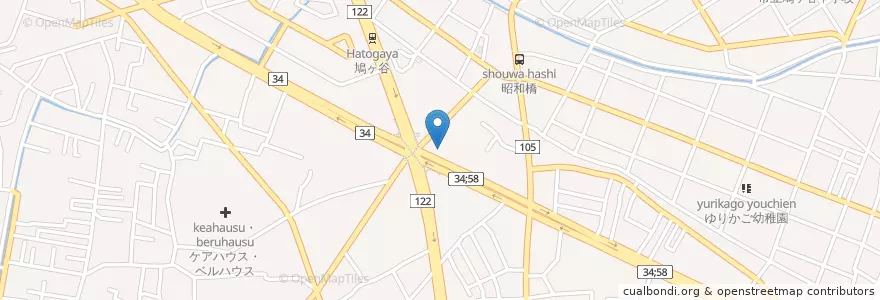 Mapa de ubicacion de 鳩ヶ谷市消防署 en Japão, 埼玉県, 川口市.