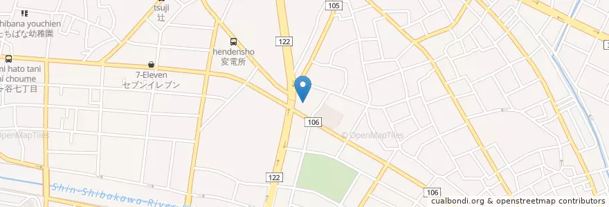 Mapa de ubicacion de 川口市立三ッ和保育所 en Japão, 埼玉県, 川口市.