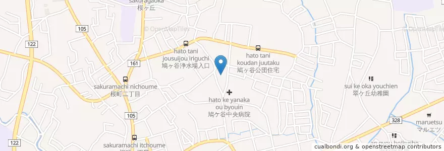 Mapa de ubicacion de 鳩ヶ谷市立桜保育所 en Japan, Präfektur Saitama, 川口市.