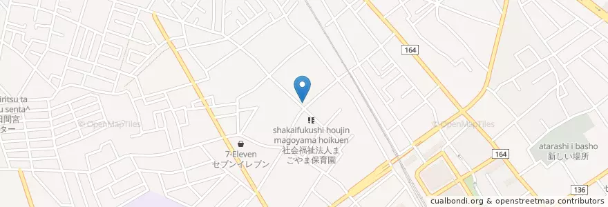 Mapa de ubicacion de 鴻巣大間郵便局 en Japon, Préfecture De Saitama, 鴻巣市.